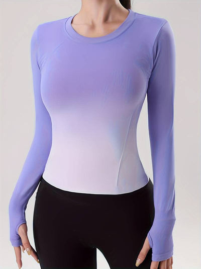 Jade | Sporty Long-Sleeved Top with Trendy Gradient
