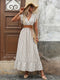 Janet | Elegante Maxi Jurk met Bohemian Print en V-Hals voor Zomer en Vakantie