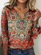 Yalena - Gekleurde Top met Print | Trendy & Comfortabel