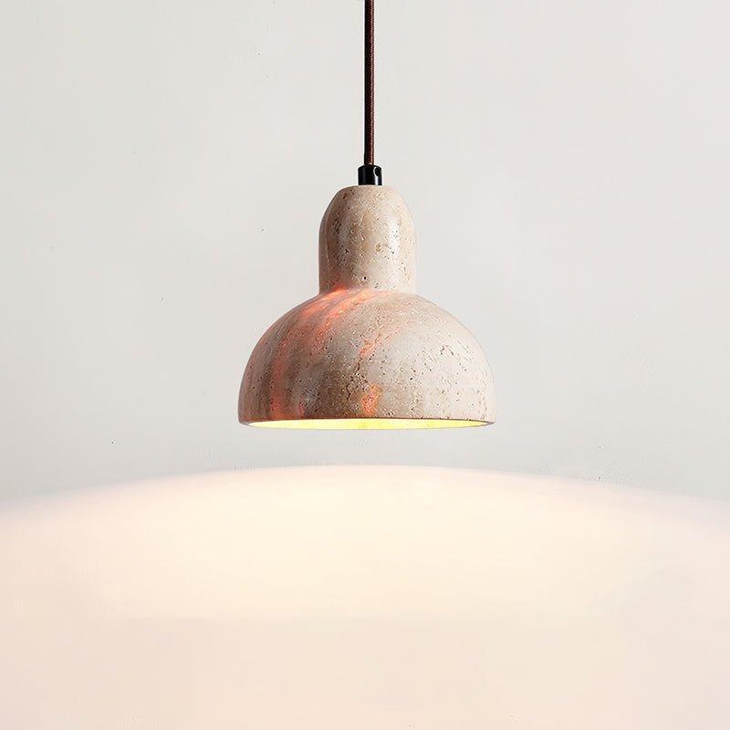 Elmord - Woven Travertine Pendant Light Adjustable Height