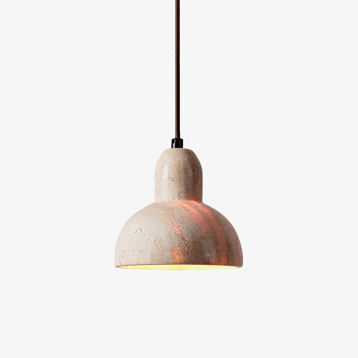 Elmord - Woven Travertine Pendant Light Adjustable Height