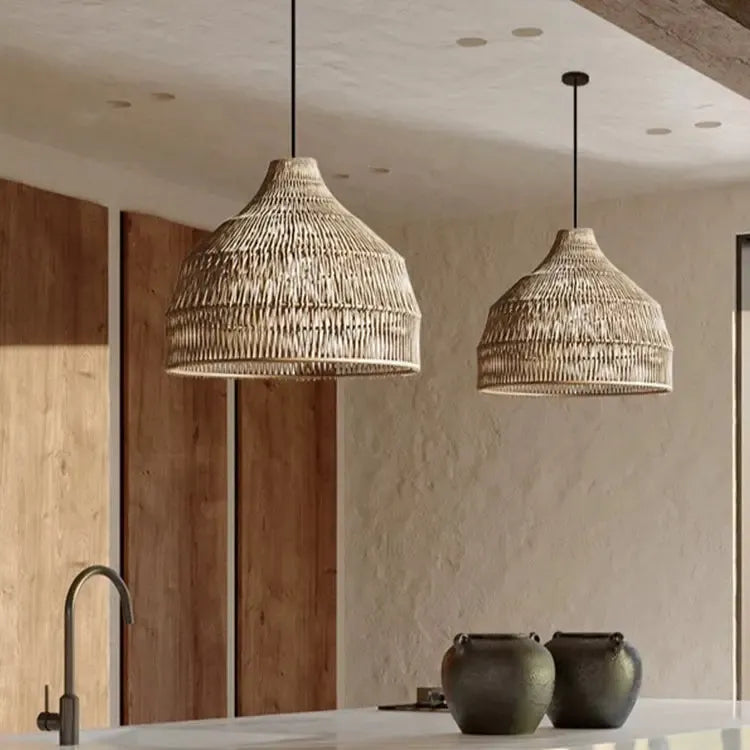 Noryu - Japanese Wooden Woven Handmade Pendant Light