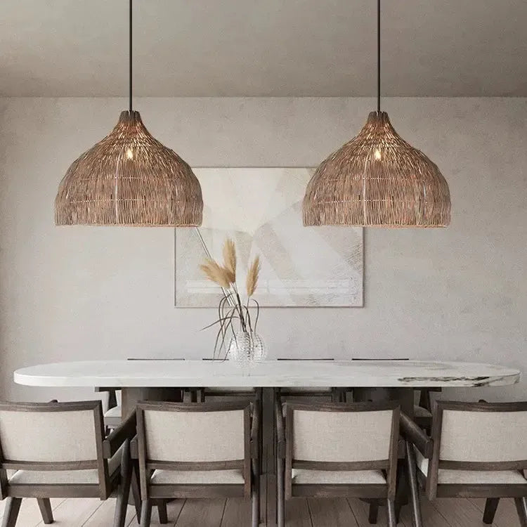 Noryu - Japanese Wooden Woven Handmade Pendant Light