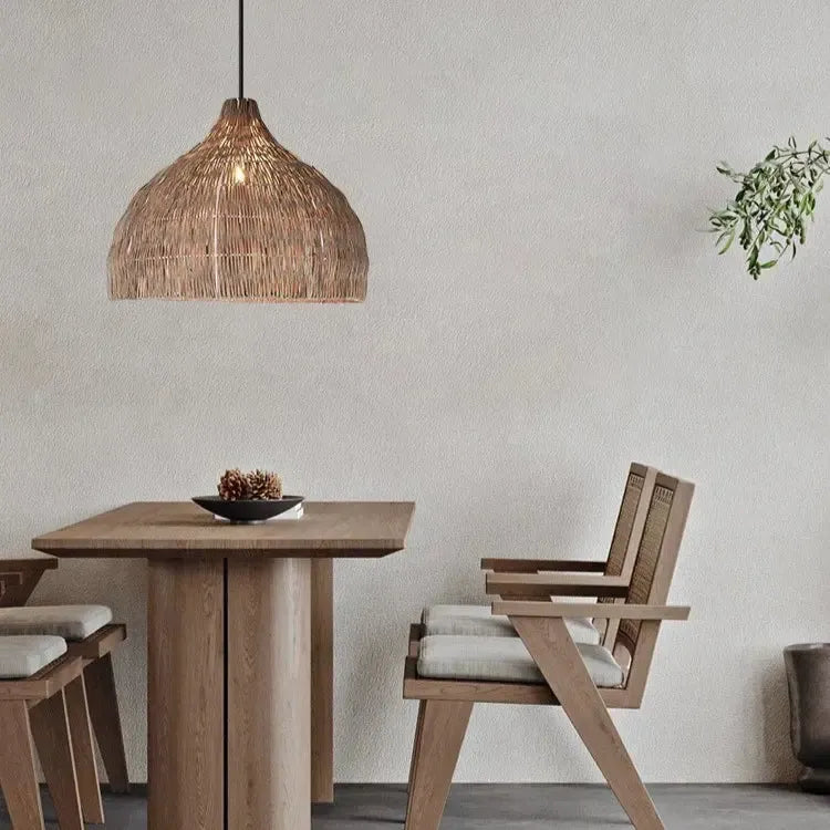 Noryu - Japanese Wooden Woven Handmade Pendant Light