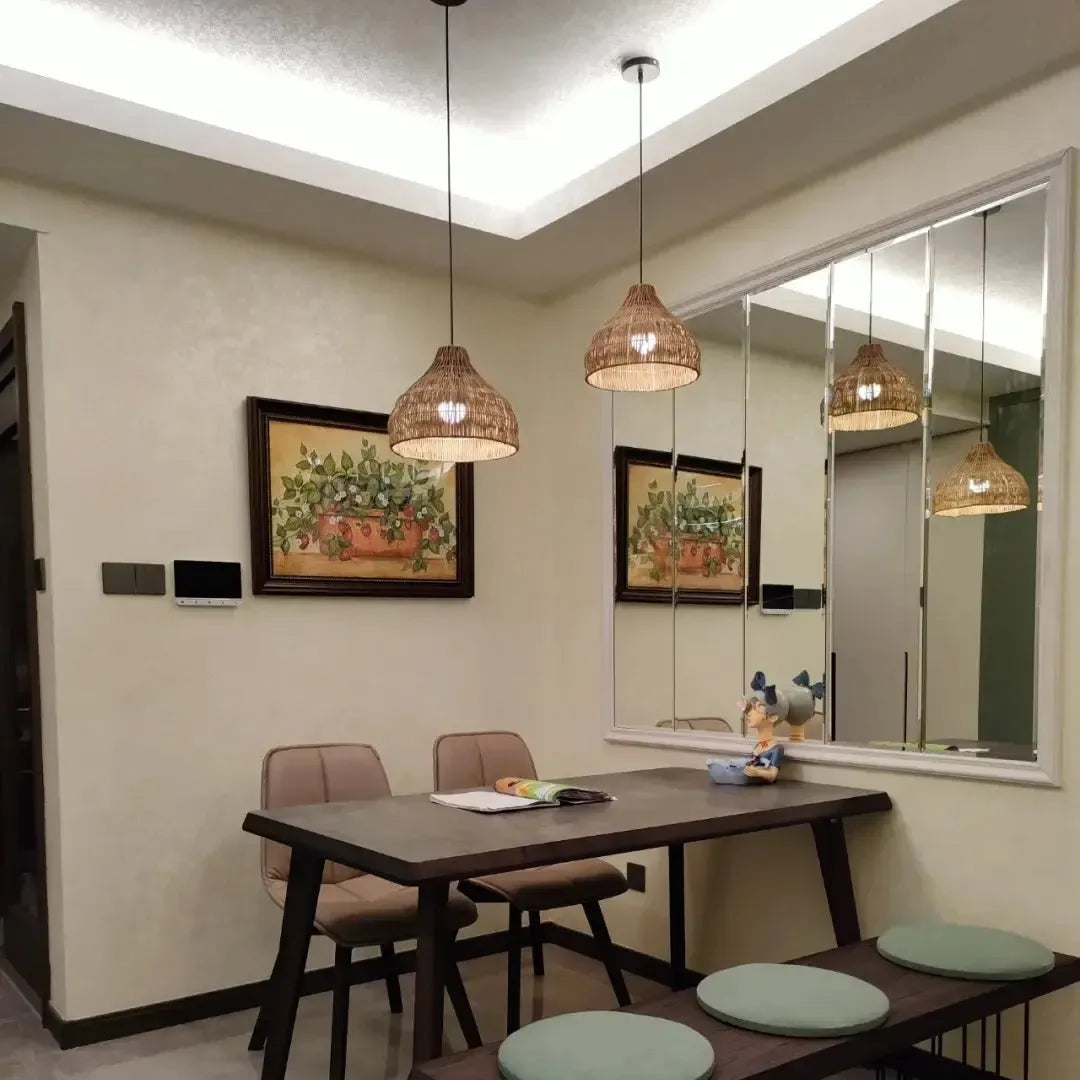 Noryu - Japanese Wooden Woven Handmade Pendant Light
