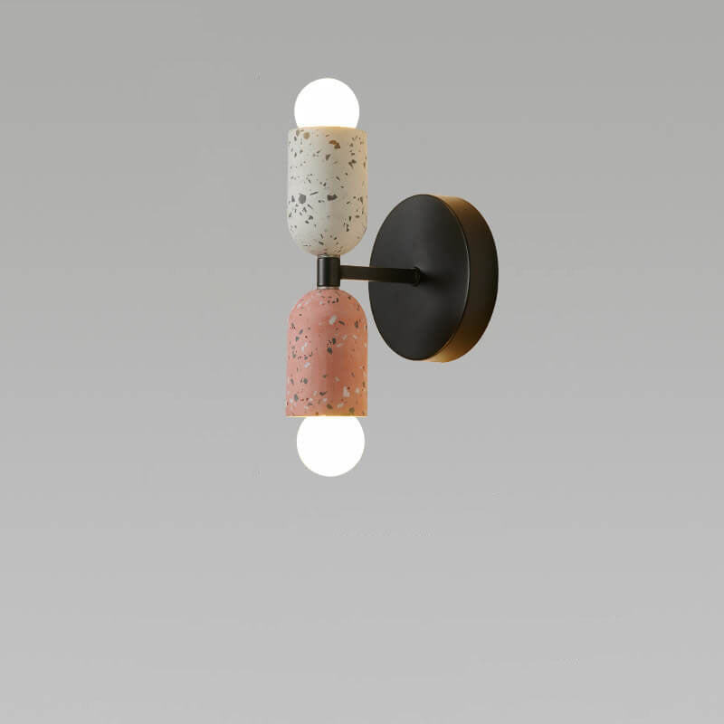 Ednora – Wabi Sabi Cement Wall Sconce Cylinder 2 Light