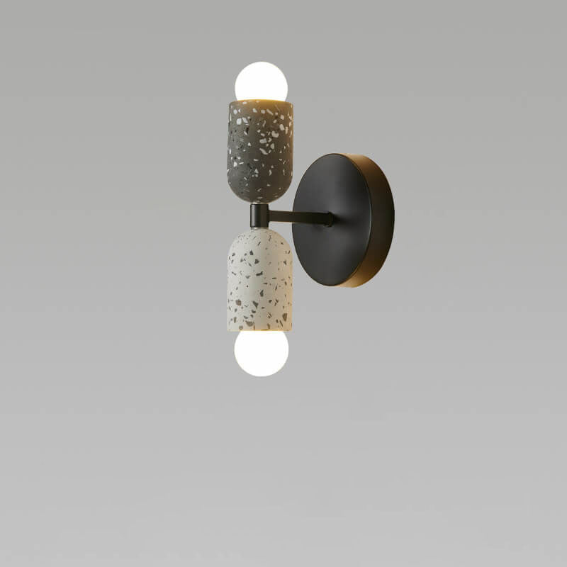 Ednora – Wabi Sabi Cement Wall Sconce Cylinder 2 Light