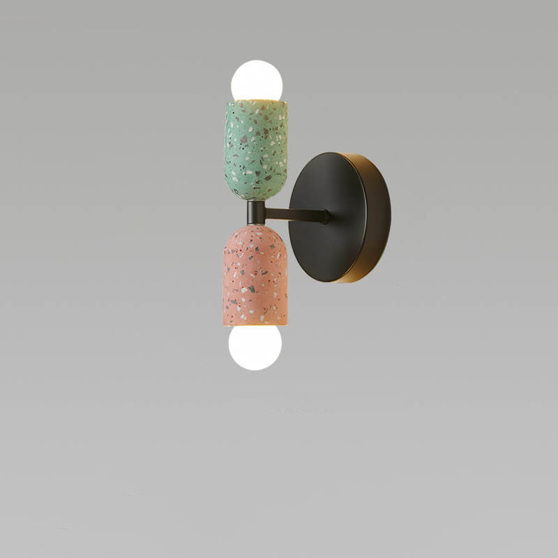Ednora – Wabi Sabi Cement Wall Sconce Cylinder 2 Light