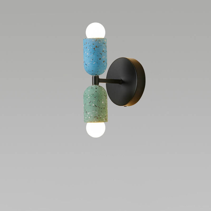 Ednora – Wabi Sabi Cement Wall Sconce Cylinder 2 Light