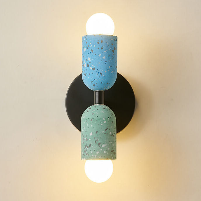 Ednora – Wabi Sabi Cement Wall Sconce Cylinder 2 Light