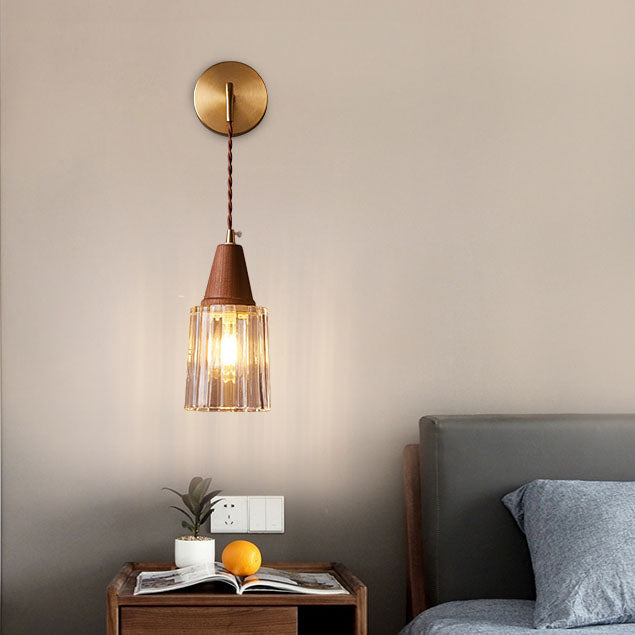 Kiyora – Japanese Glass Cone Wall Sconce Lamp 1 Light