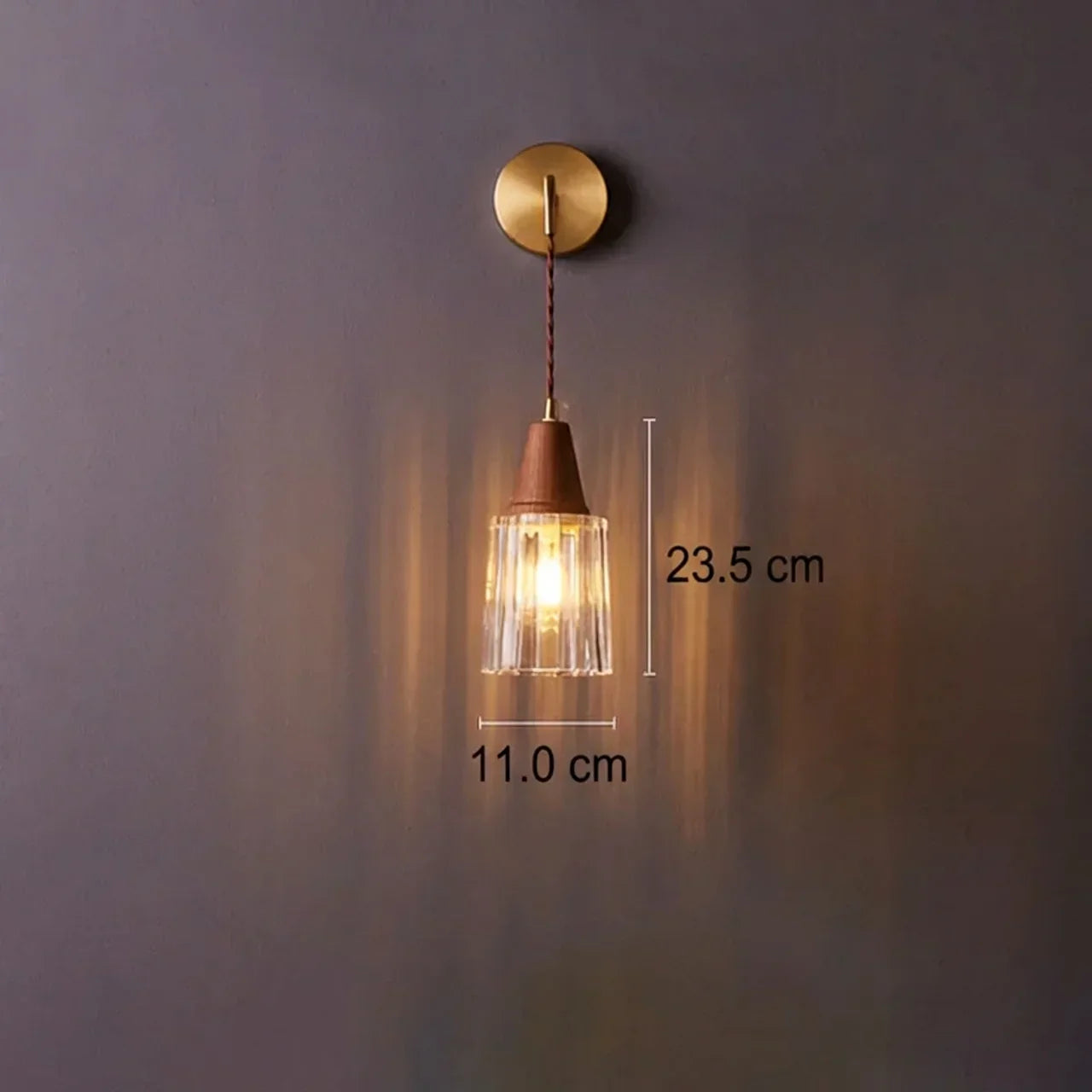 Kiyora – Japanese Glass Cone Wall Sconce Lamp 1 Light