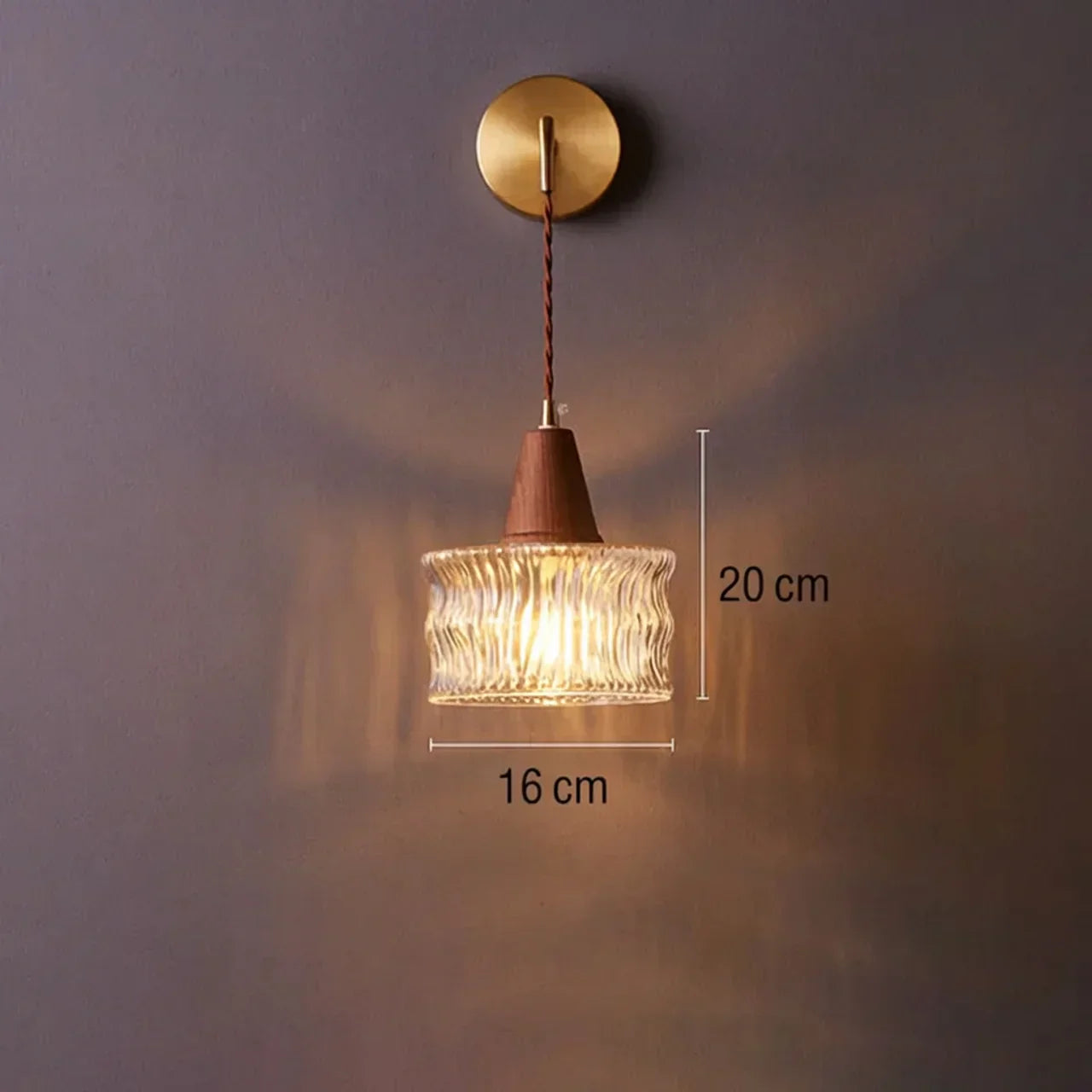 Kiyora – Japanese Glass Cone Wall Sconce Lamp 1 Light