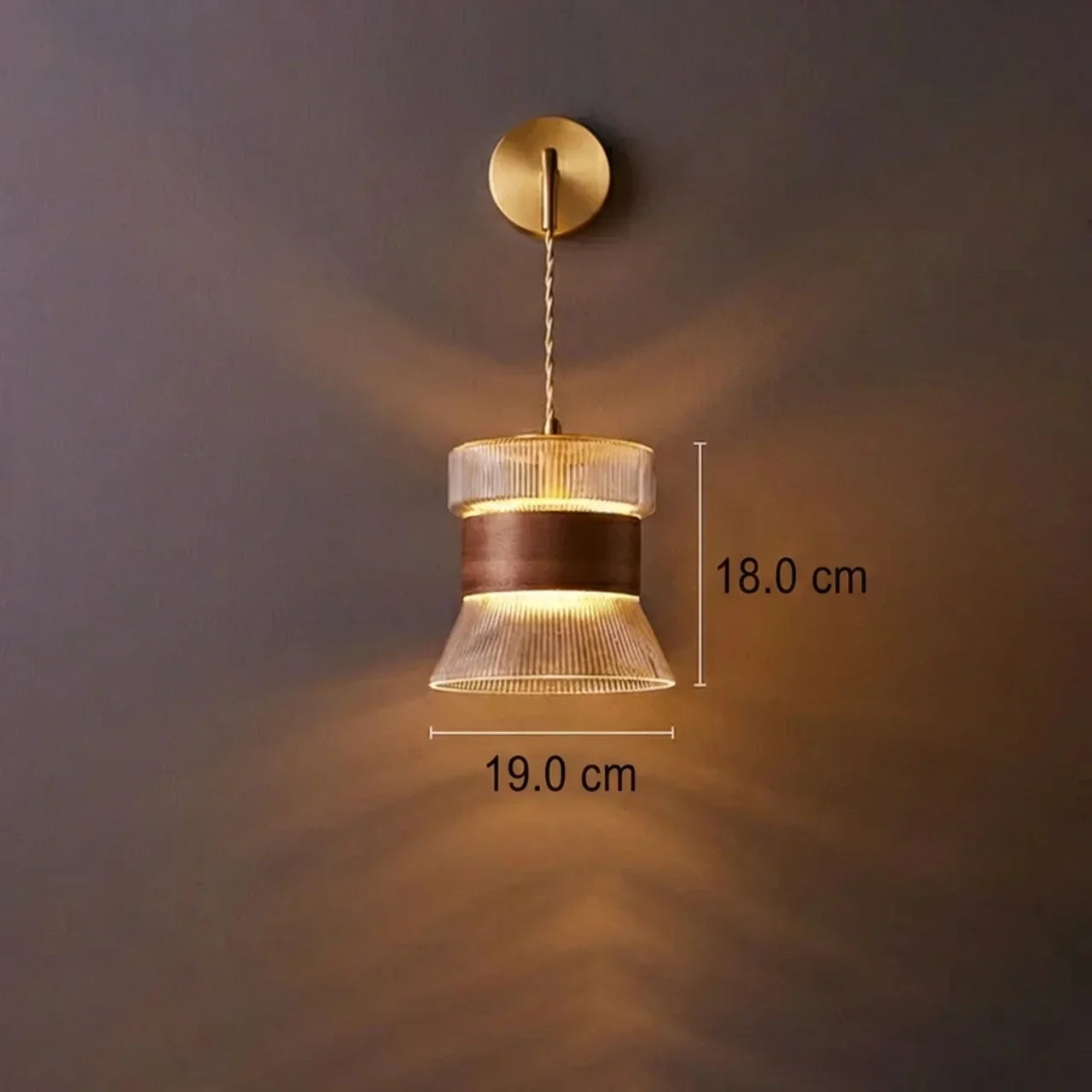 Kiyora – Japanese Glass Cone Wall Sconce Lamp 1 Light