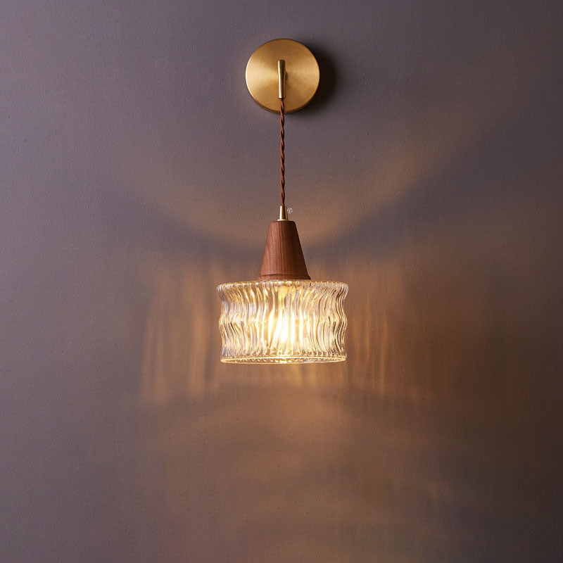 Kiyora – Japanese Glass Cone Wall Sconce Lamp 1 Light