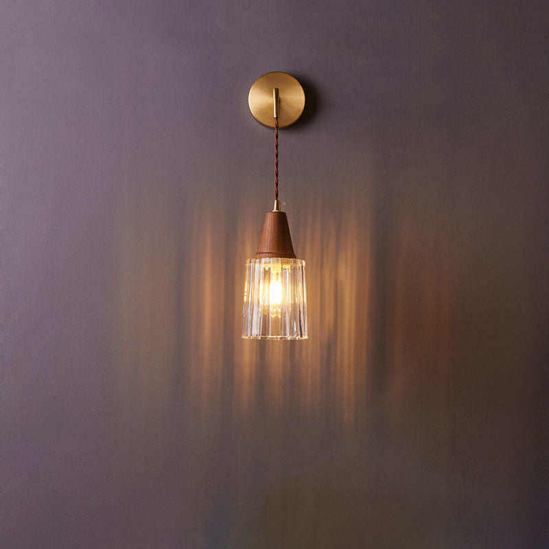 Kiyora – Japanese Glass Cone Wall Sconce Lamp 1 Light