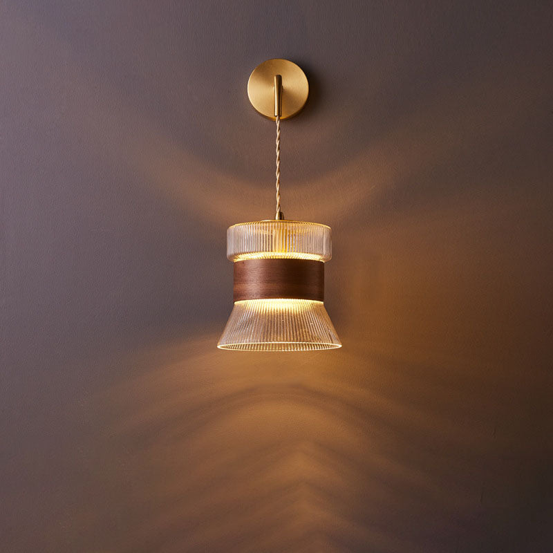 Kiyora – Japanese Glass Cone Wall Sconce Lamp 1 Light