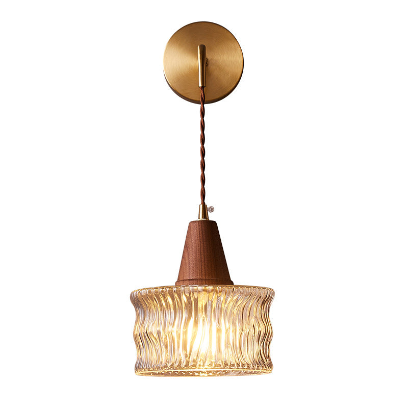 Kiyora – Japanese Glass Cone Wall Sconce Lamp 1 Light