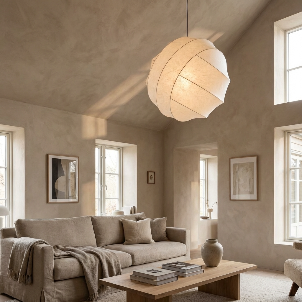 Japanese Wabi Sabi Silk Pendant Light