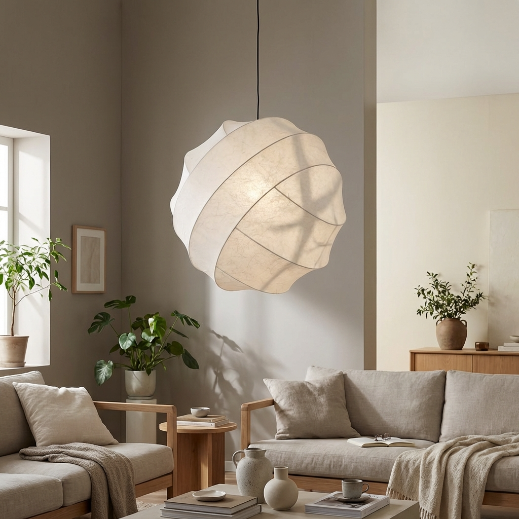 Japanese Wabi Sabi Silk Pendant Light