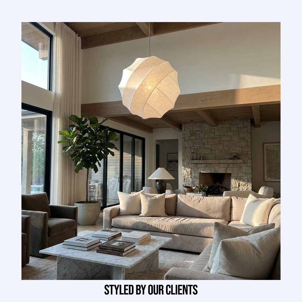 Japanese Wabi Sabi Silk Pendant Light