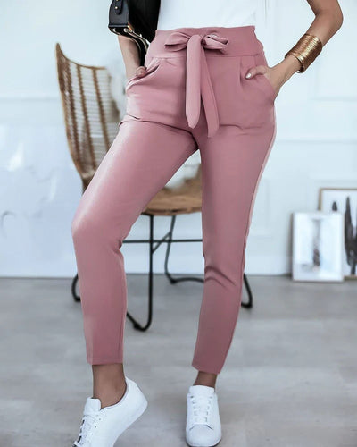 Jodie - Elegant Pants with Bow Detail for Women