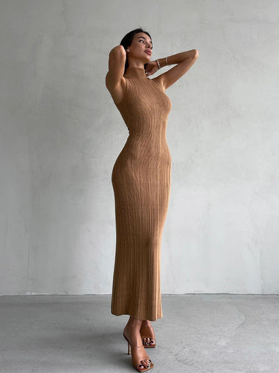 Johanna | Elegante Geribbelde Maxi Jurk voor Dames