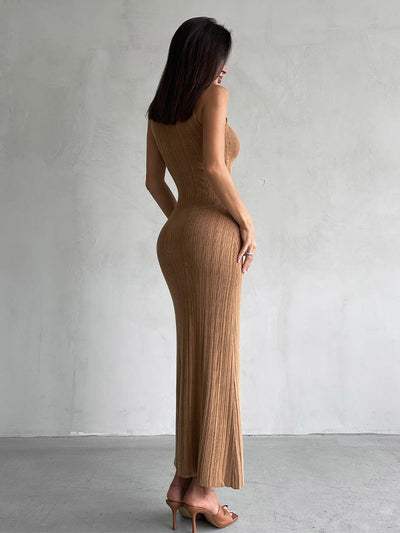 Johanna | Elegante Geribbelde Maxi Jurk voor Dames