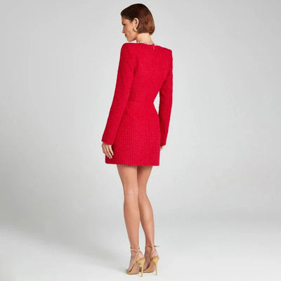 Josie | Elegant Mini Jurk met Parelaccenten