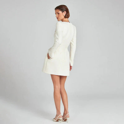 Josie | Elegant Mini Jurk met Parelaccenten