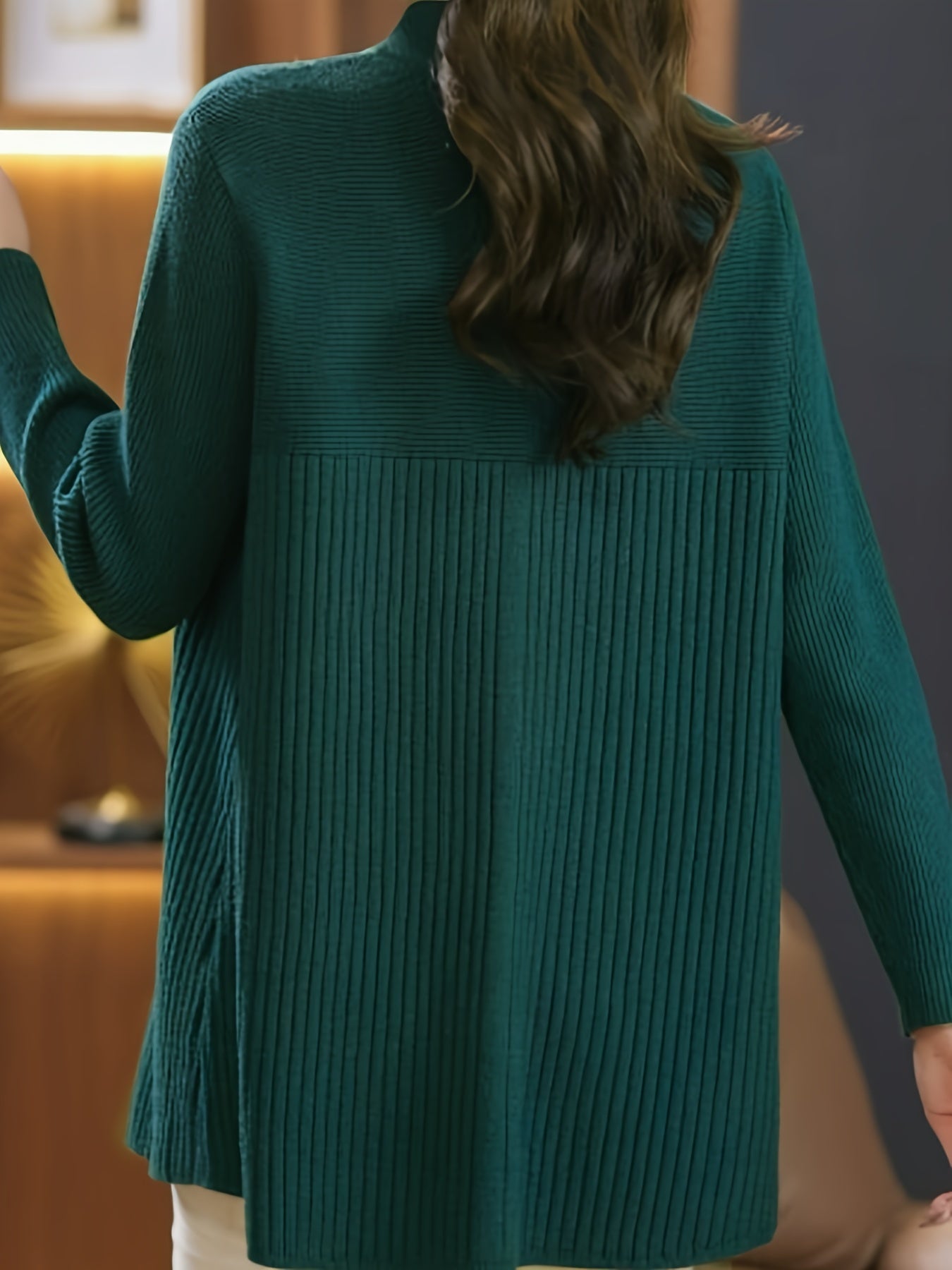 Judy | Stylish Knitted Sweater with Buttons and Stand-Up Collar