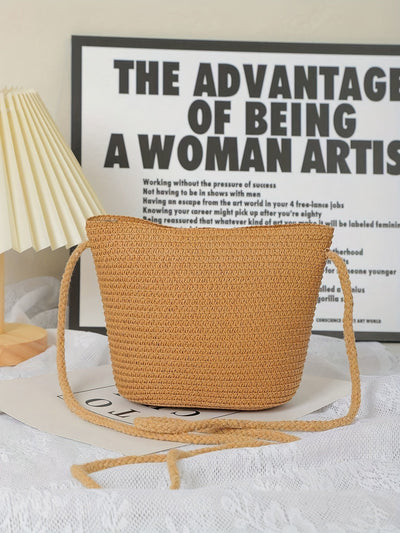Julia | Boho Stro Crossbody Tas met Strik of Bloem – Perfect voor Zomerse Uitjes!