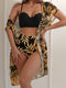 Kaitlyn | Stylish 3-Piece Bikini Set with Tropical Print 