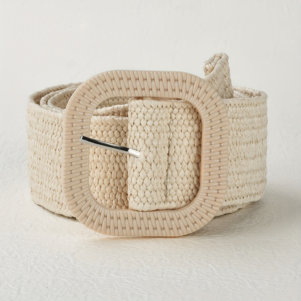 Kaitlyn | Elegant Boho Braided Belt with Square Buckle 
