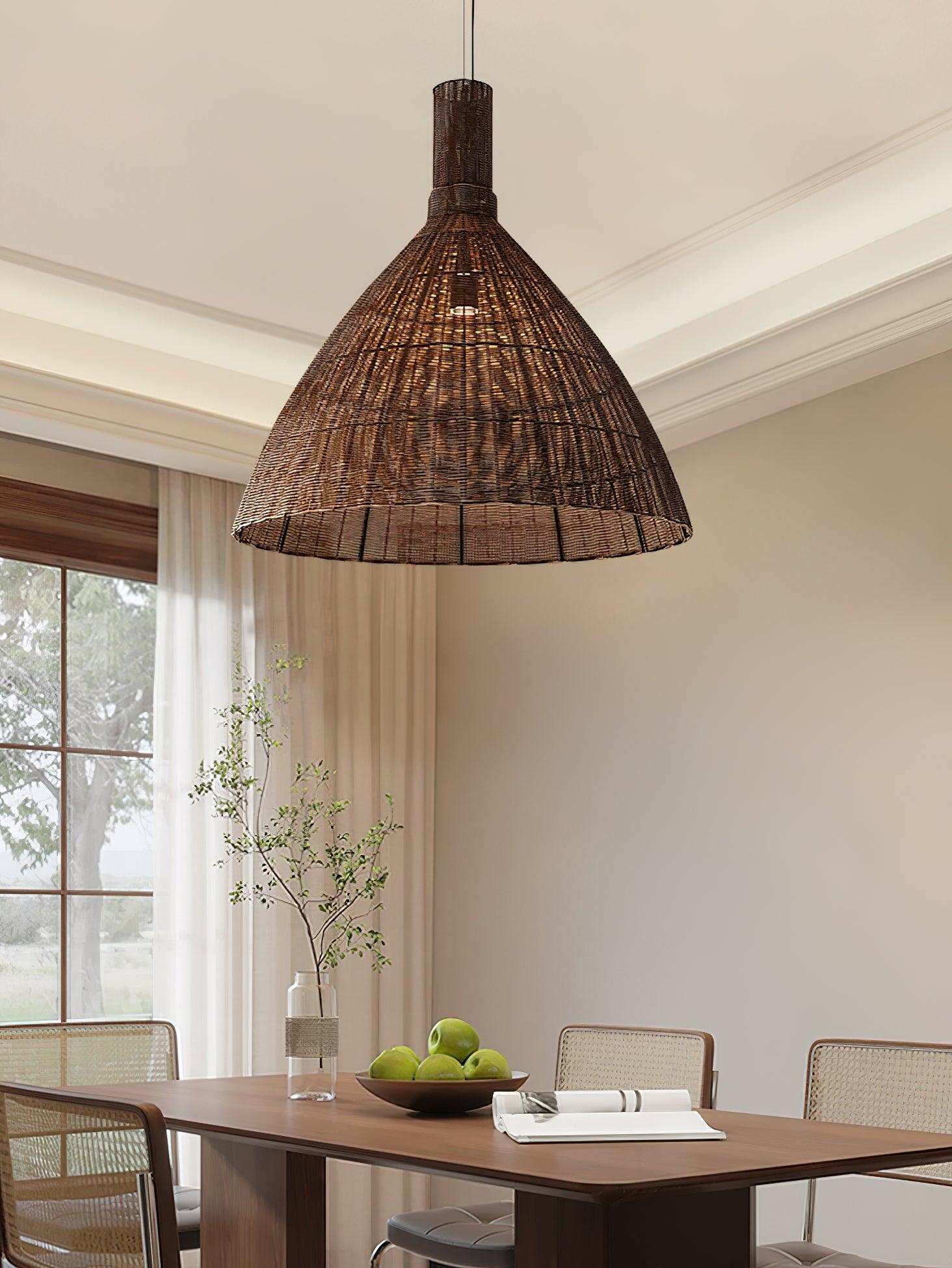 Nythera – Natural Rattan Artistic Pendant Light