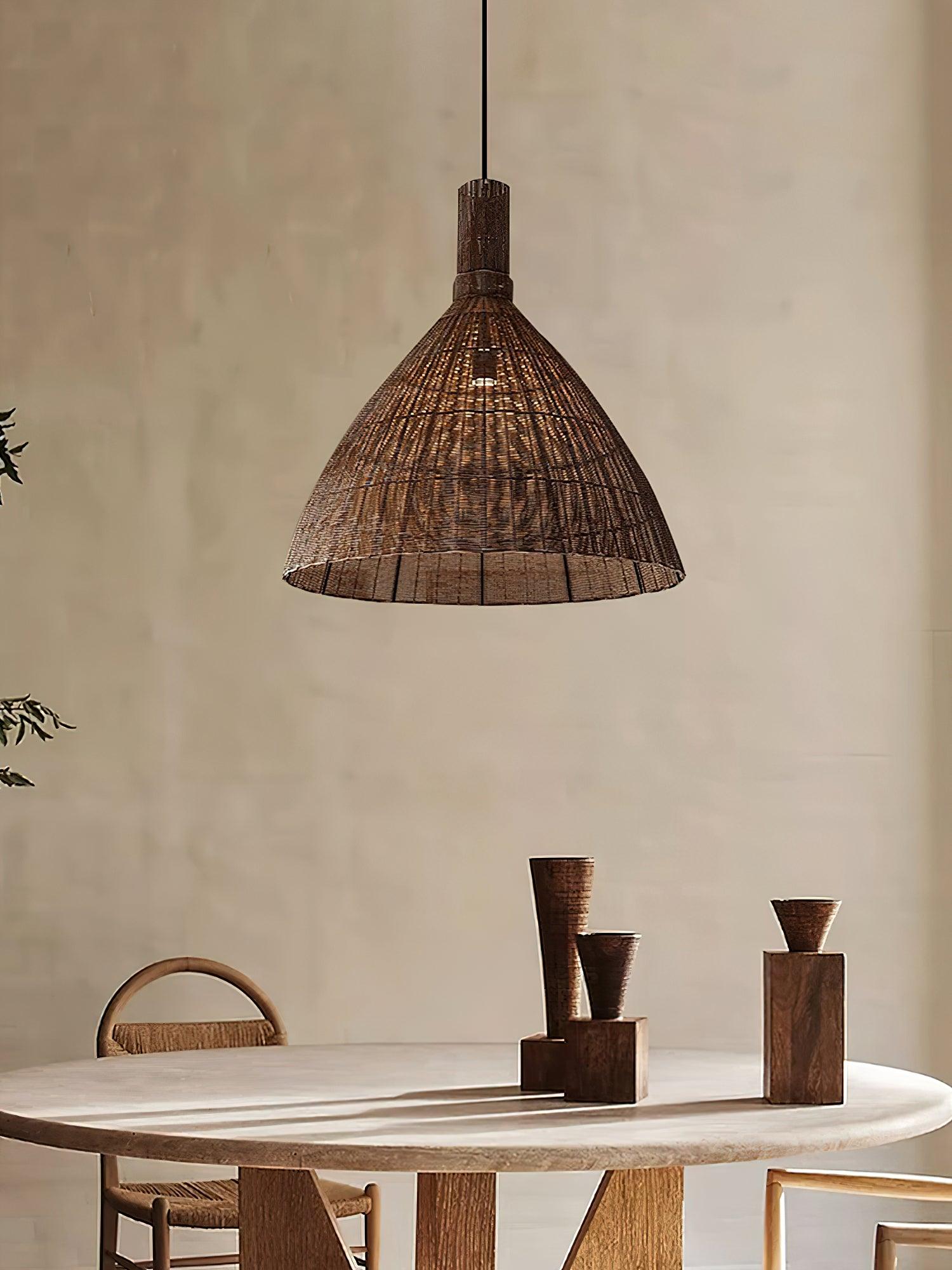 Nythera – Natural Rattan Artistic Pendant Light
