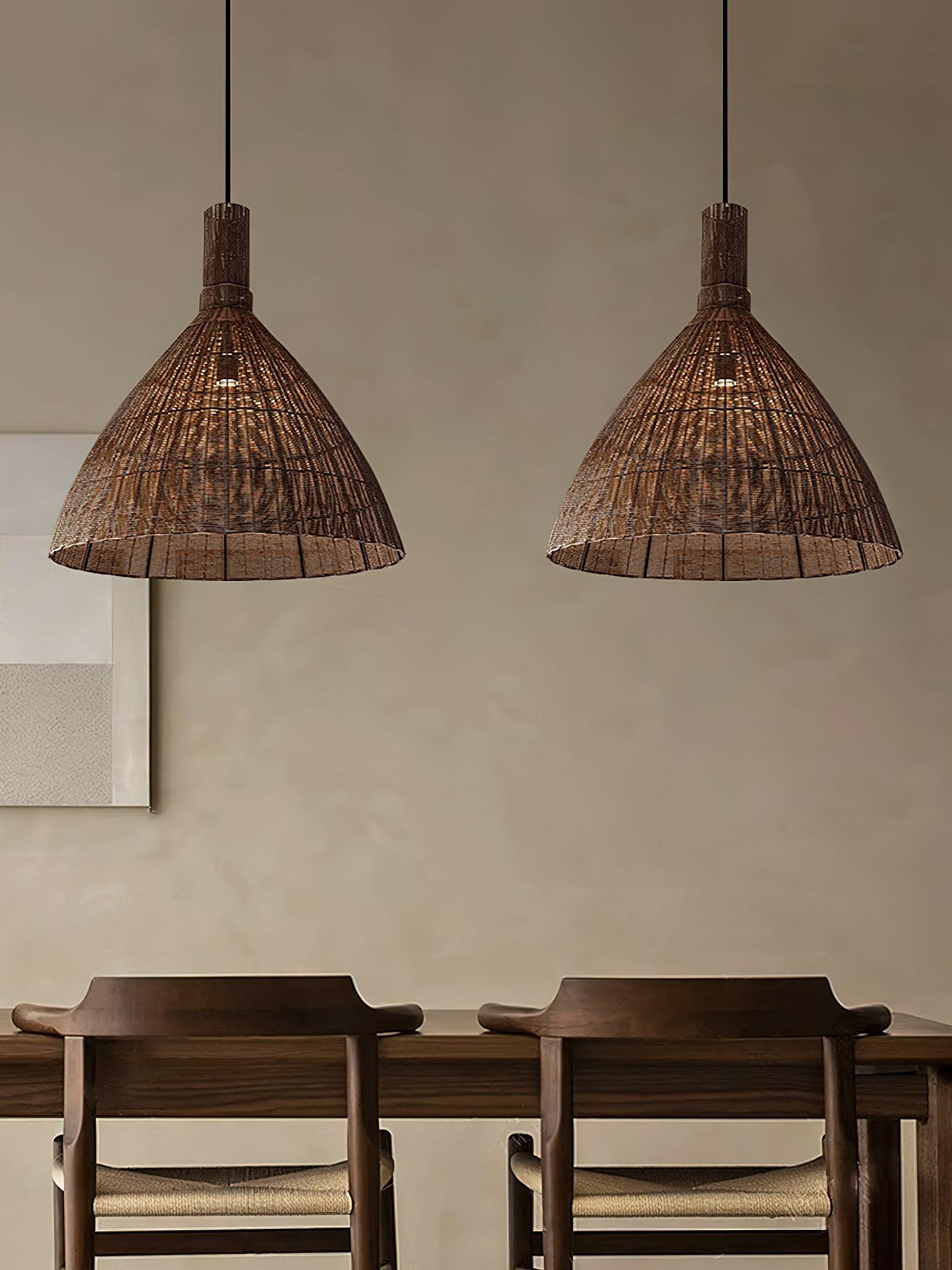 Nythera – Natural Rattan Artistic Pendant Light