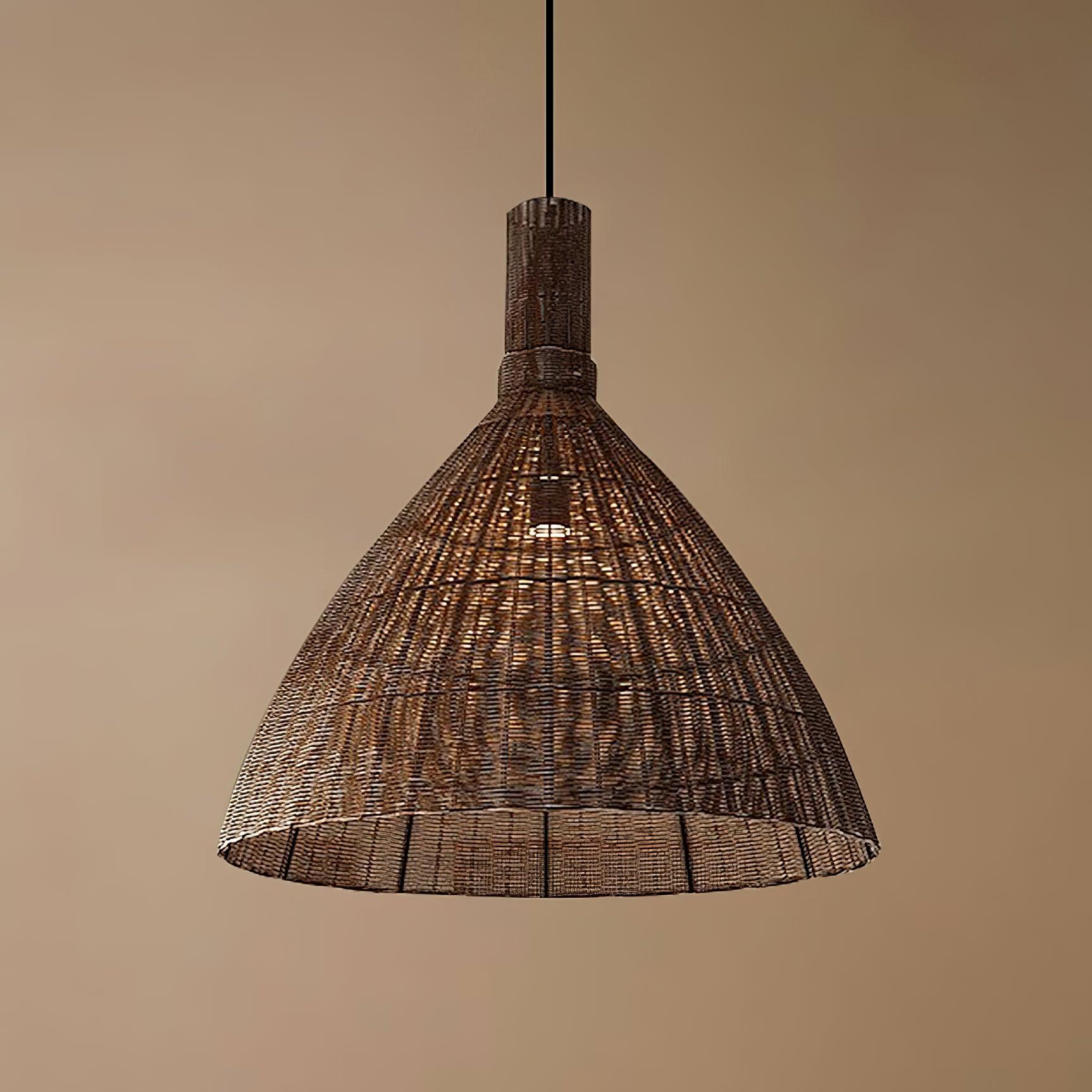 Nythera – Natural Rattan Artistic Pendant Light