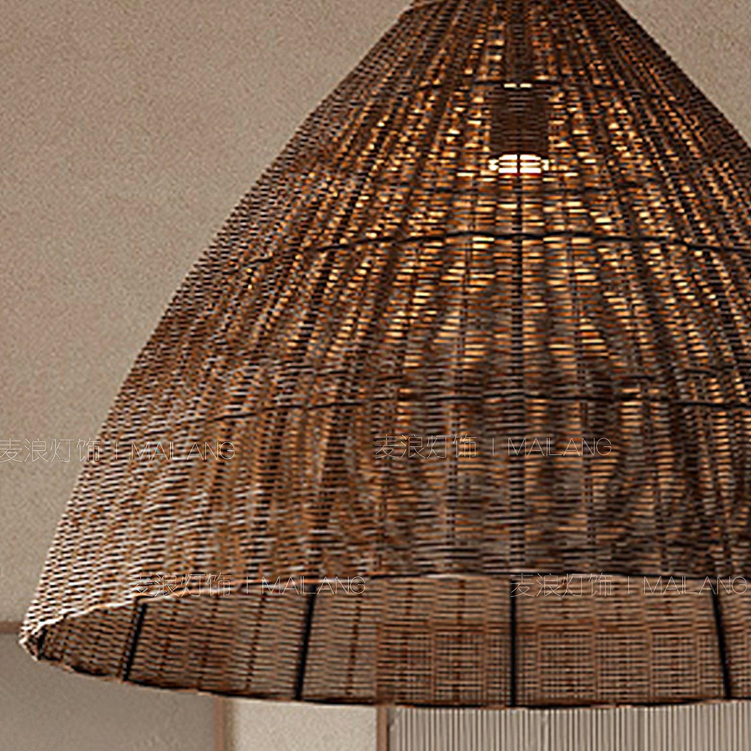 Nythera – Natural Rattan Artistic Pendant Light