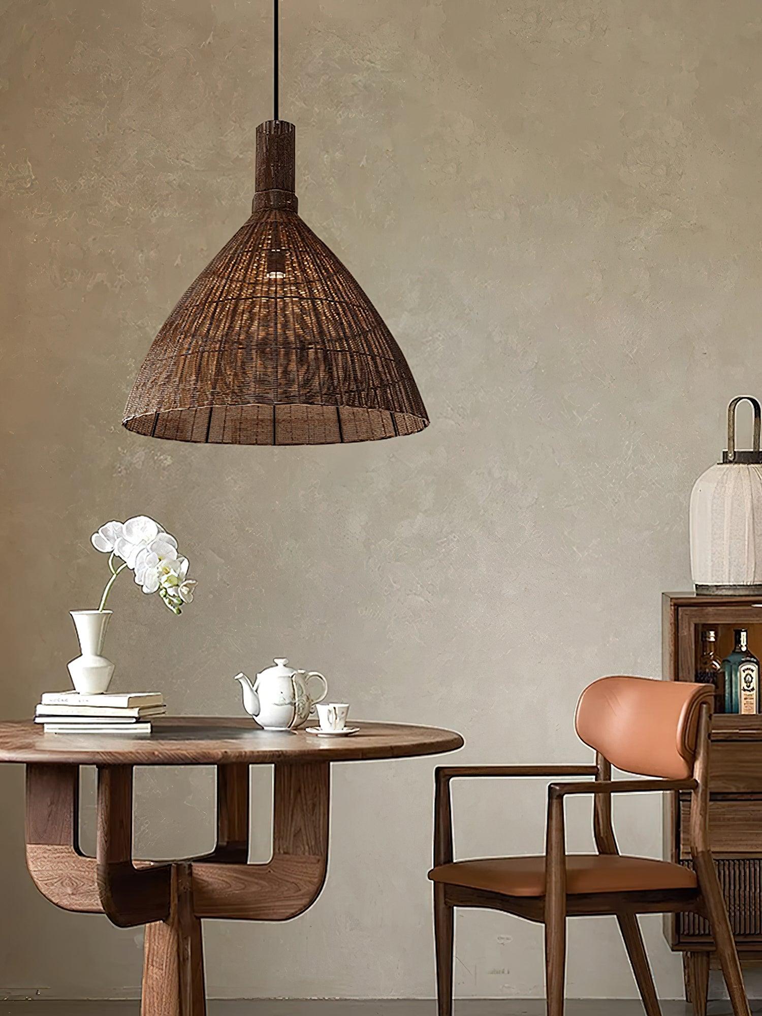 Nythera – Natural Rattan Artistic Pendant Light