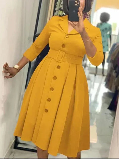 Autumn - Geknoopte Plus Size Jurk