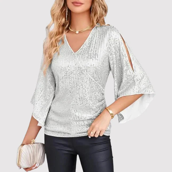 Karin - Stylish and Comfortable Sequin Top for Women