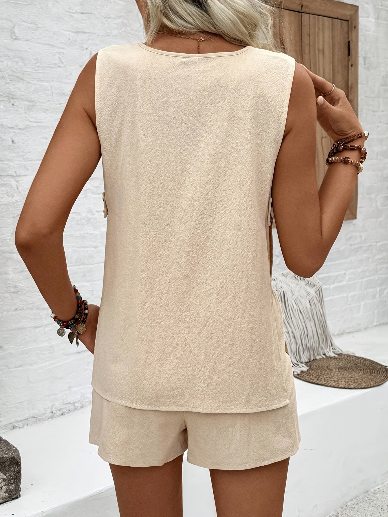 Katherine | Zomerse V-Hals Top en Shorts Set