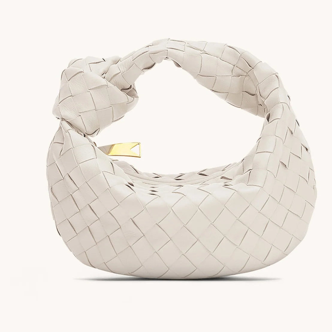 Keira | Luxe Gevlochten Handtas met Knopdetail