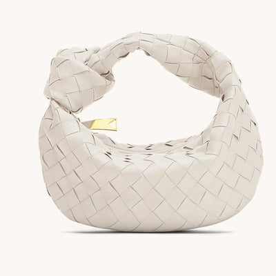 Keira | Luxe Gevlochten Handtas met Knopdetail