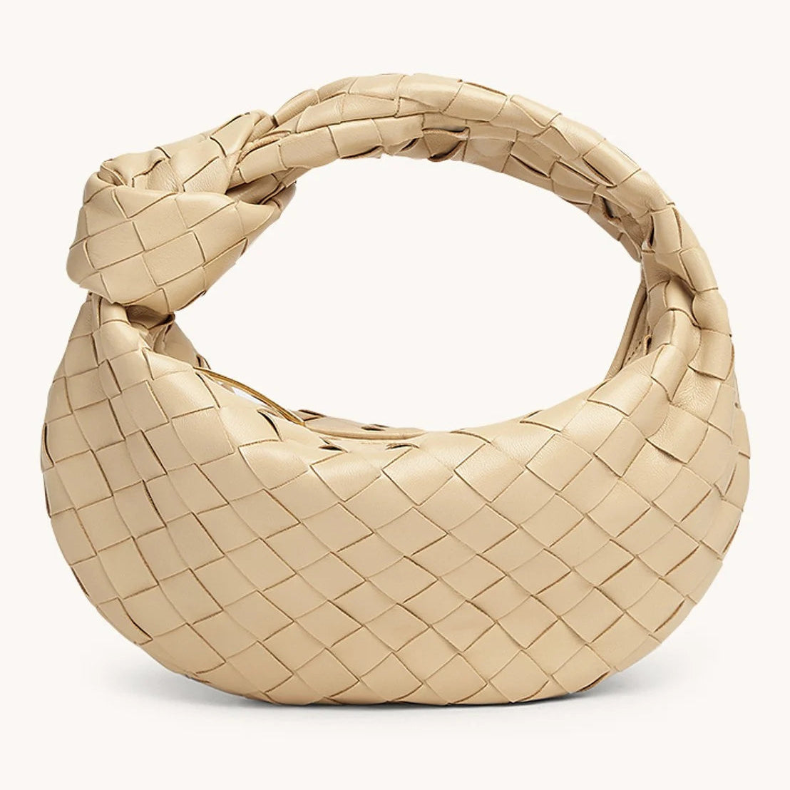 Keira | Luxe Gevlochten Handtas met Knopdetail