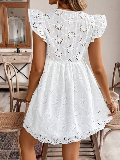 Kennedy | Elegante Broderie Jurk met Charmante Details