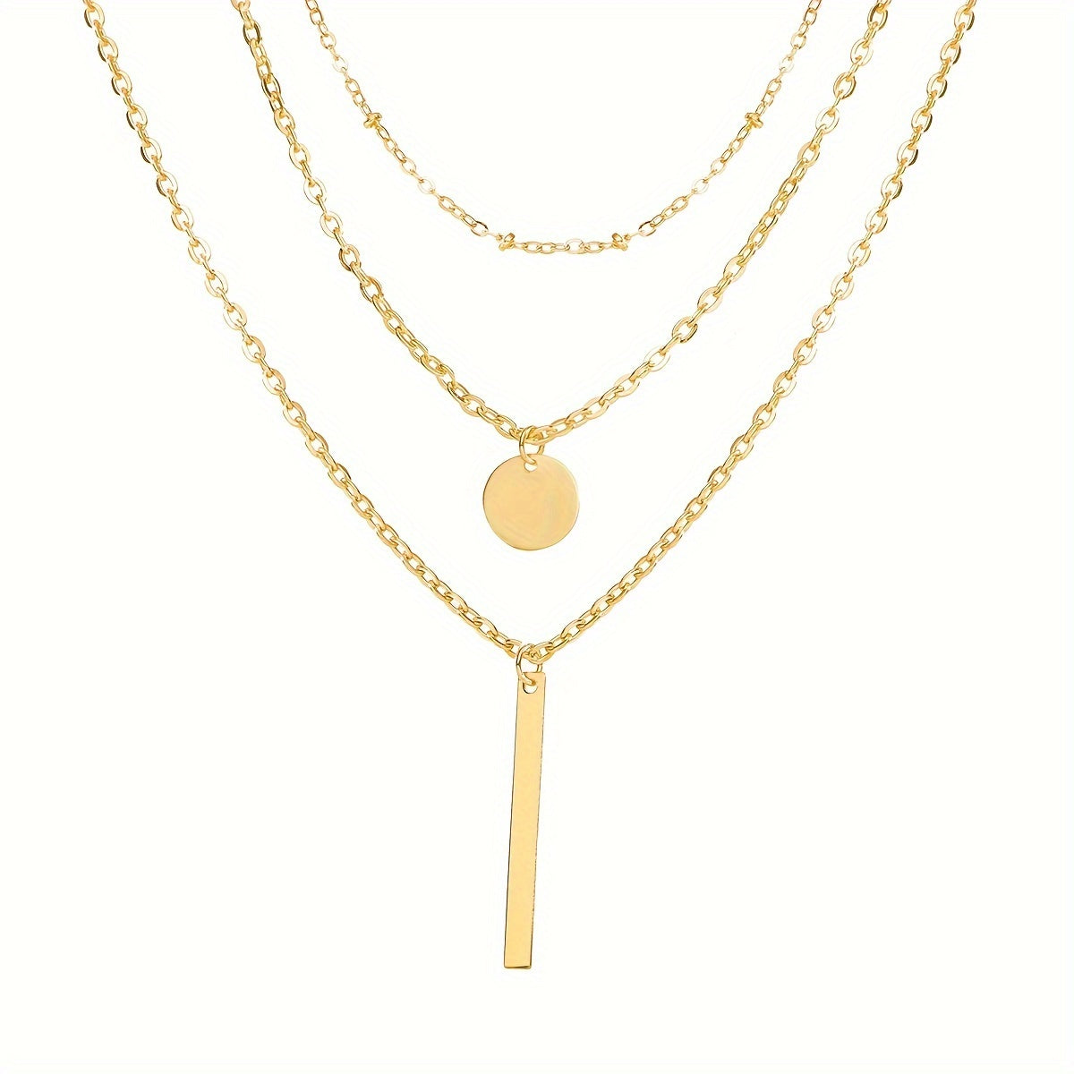 Kim | Minimalistische Gelaagde Halsketting met Hangers