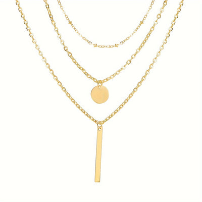 Kim | Minimalistische Gelaagde Halsketting met Hangers