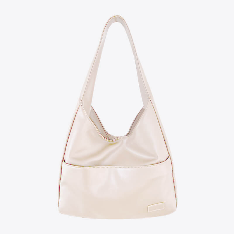 Monica | Leren hobo-schoudertas